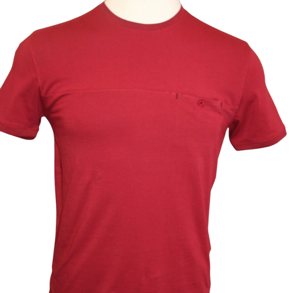 Le Chateau Red Short Sleeve Tee Classic Crew Neck